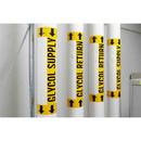 Brady Worldwide Black/Yellow 2-1/4 x 14 in. Custom Pipe Marker 