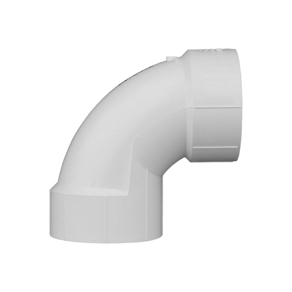 White PVC DWV 90° Elbow 