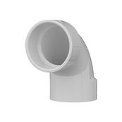 Silo image of white pipe fitting.