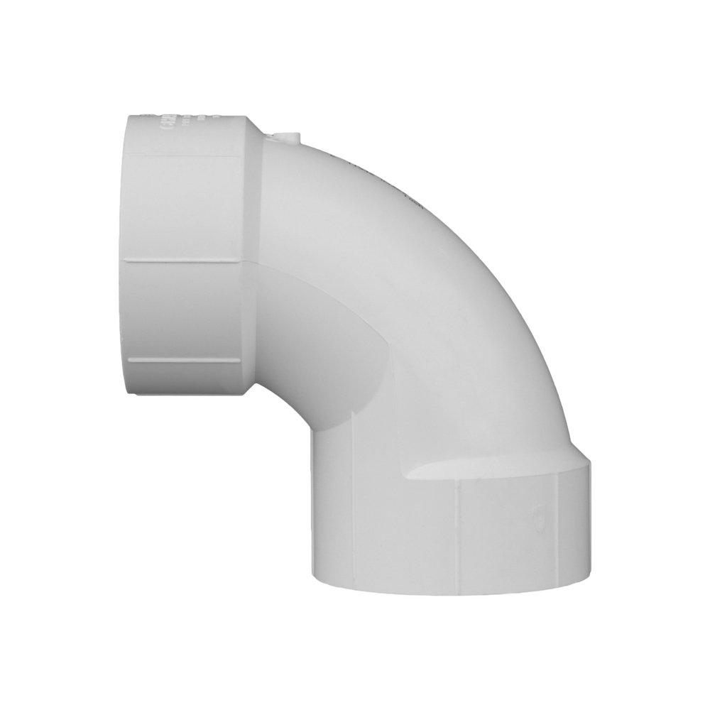 White PVC DWV 90° Elbow 