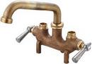 Two Lever Handle Laundry Faucet in Rough Brass