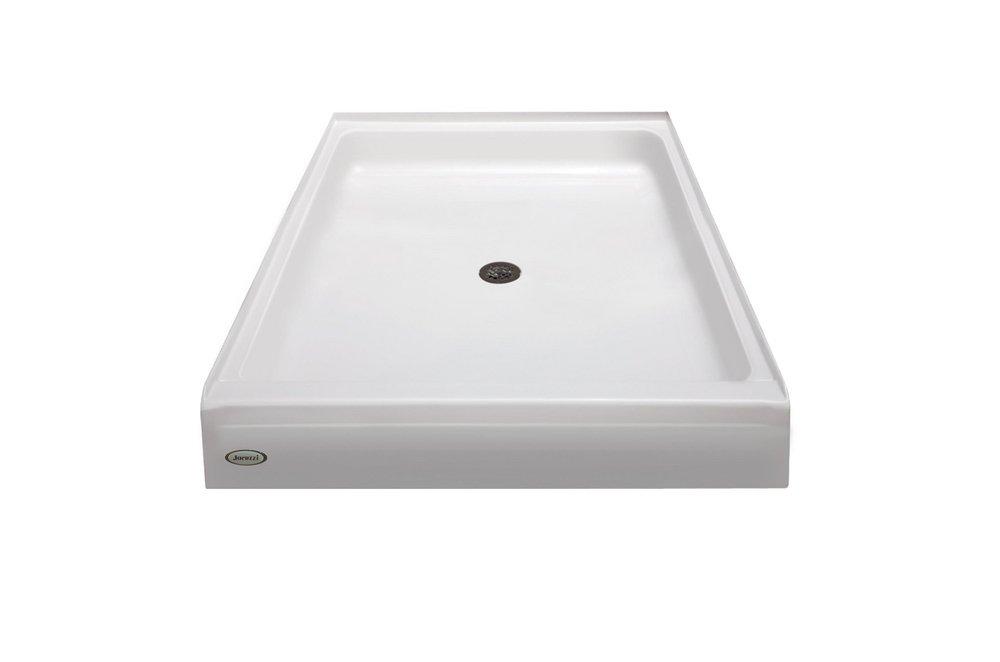 JACUZZI&reg; White 42 x 48 in. Rectangle Shower Base with Center Drain 