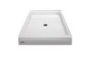 JACUZZI&reg; White 42 x 48 in. Rectangle Shower Base with Center Drain 