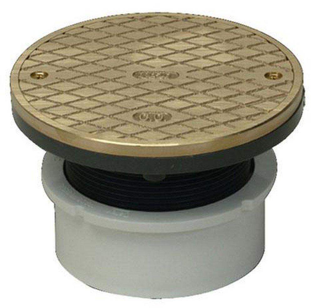 PROFLO&reg; MIPT Straight ABS Adjustable Clean-Out with 6 in. Brass Cover and Ring 