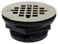 2 in. Threaded Plastic Stainless Steel Shower Drain