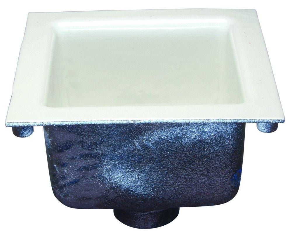 Zurn White Floor Mount Cast Iron Floor Sink 