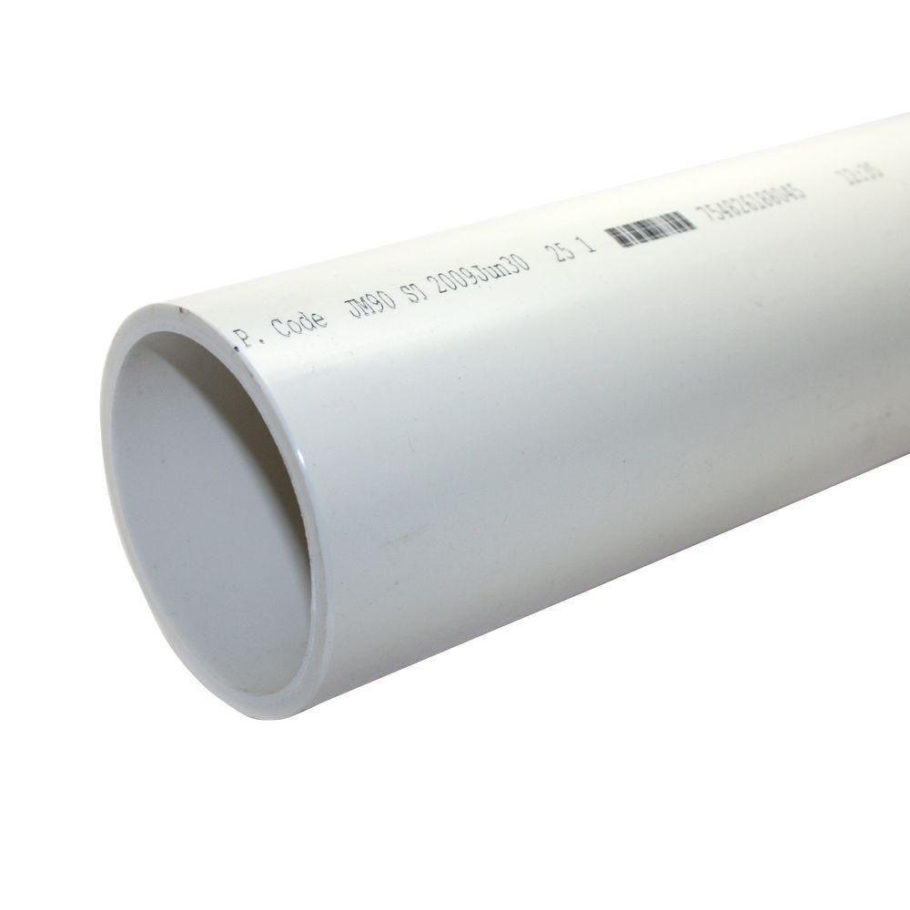 White 18 in. Bell End Schedule 40 Plastic Pressure Pipe 
