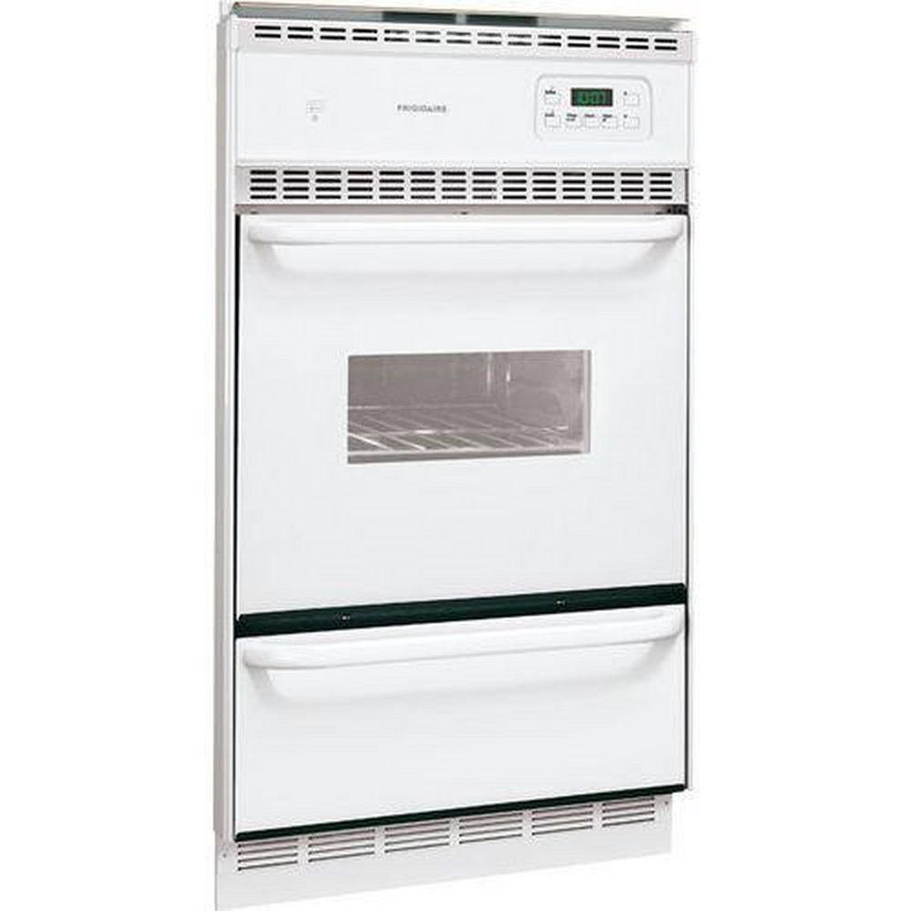 Frigidaire White 24 in. Natural Gas Multicolor Wall Oven with Broiler 