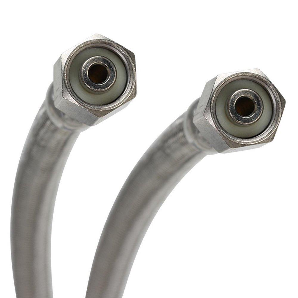 Fluidmaster Stainless Steel 1/4 in. Braided Stainless Ice Maker Flexible Water Connector 