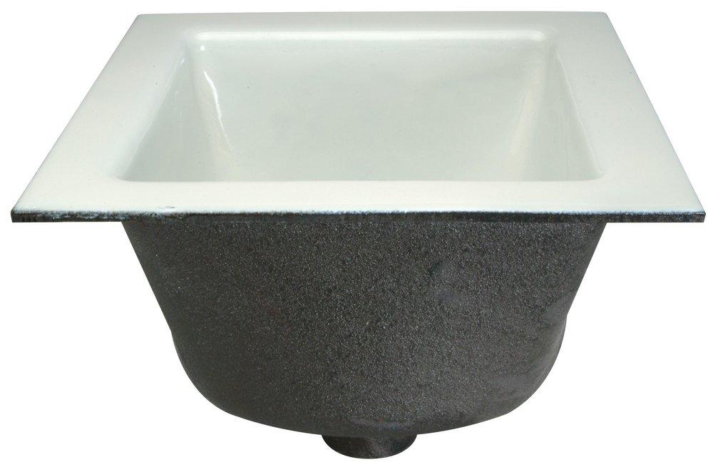 Zurn White Floor Mount Cast Iron Floor Sink 