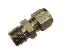 1/2 x 1/4 x 1-71/100 in. OD Tube x MNPT Reducing 316 Stainless Steel Double Ferrule Connector