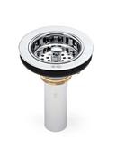 McGuire Manufacturing Polished Chrome 1- 1/2 x 4 in. Brass Basket Strainer 20GA Tailpiece 