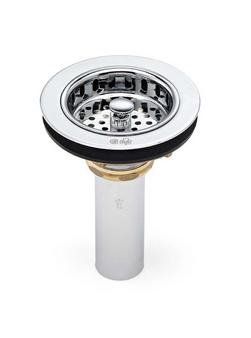 1- 1/2 x 4 in. Brass Basket Strainer 20GA Tailpiece Polished Chrome