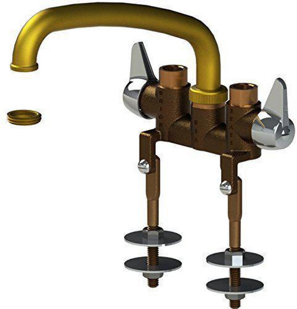 Union Brass Polished Chrome Two Lever Handle Laundry Faucet 