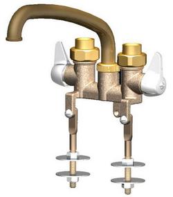 Two Lever Handle Laundry Faucet in Polished Chrome