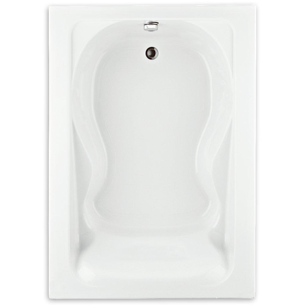 American Standard White 60 x 42 in. Soaker Drop-In Bathtub with Reversible Drain 
