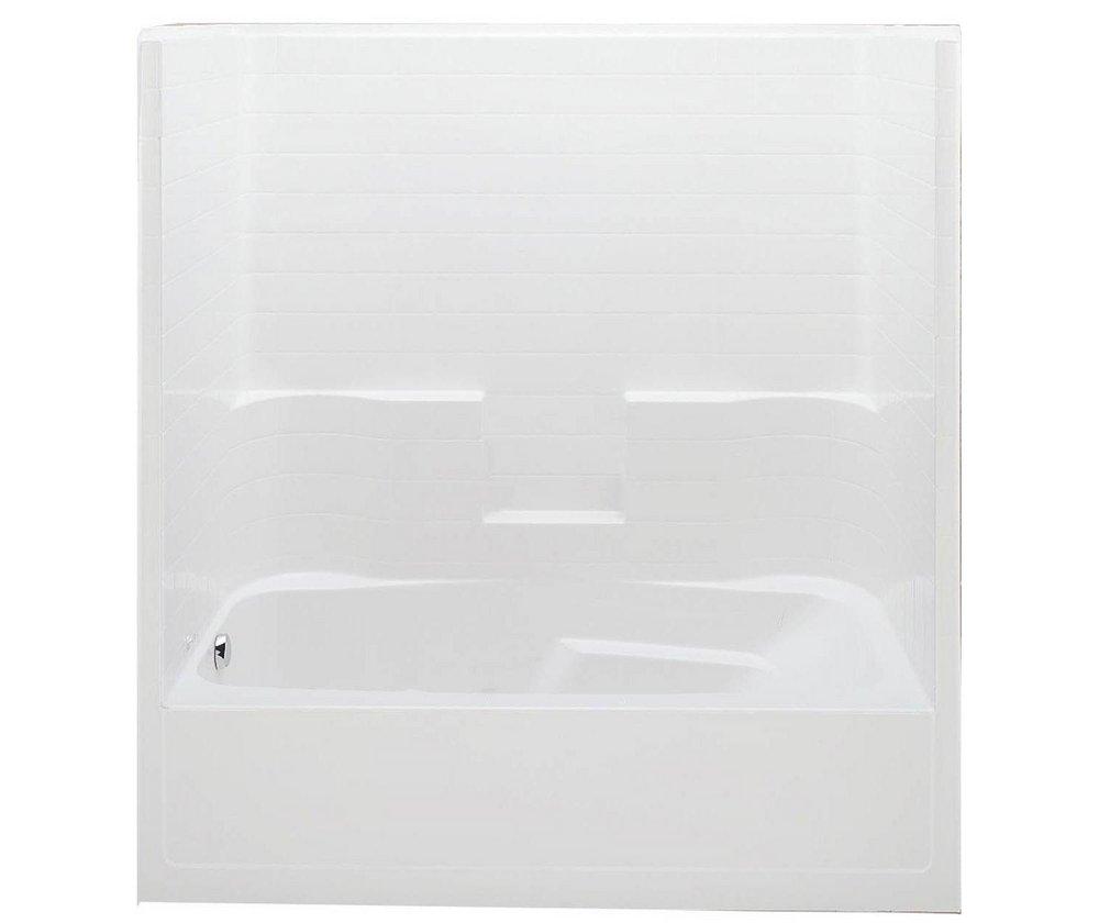Aquatic White 72 x 37-1/4 in. Tub & Shower Unit 