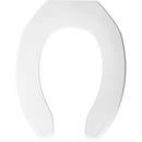 Bemis White Elongated Open Front Toilet Seat 