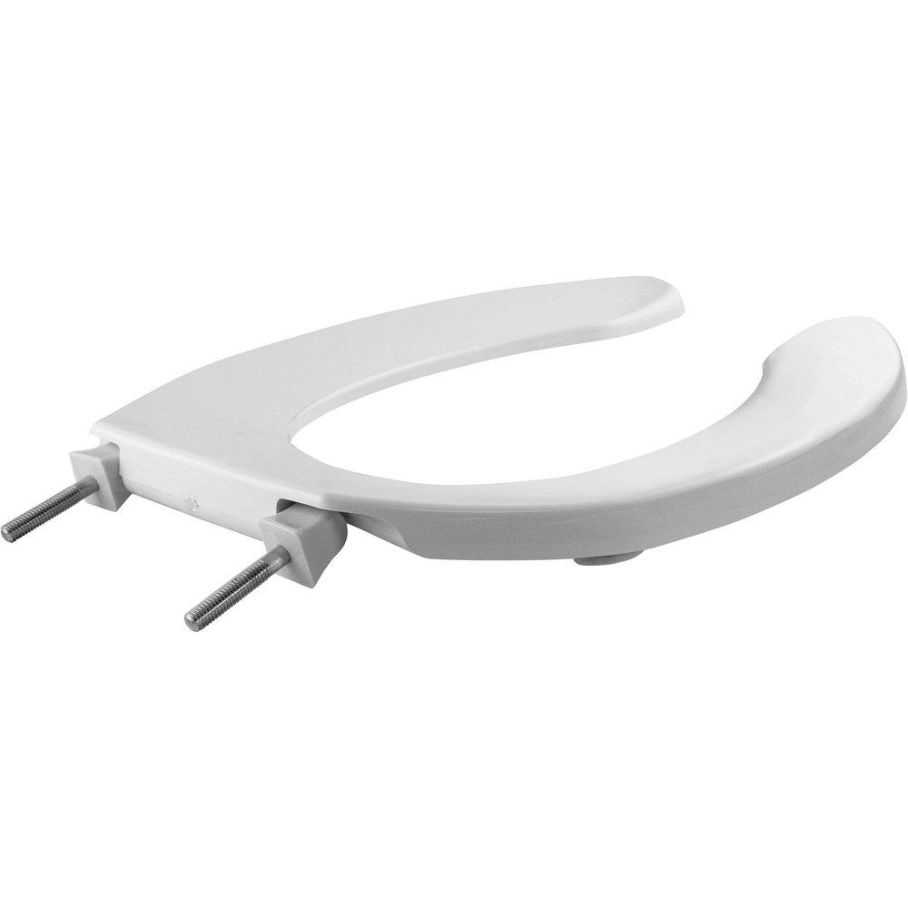 Bemis White Elongated Open Front Toilet Seat 