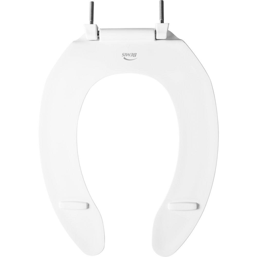 Bemis White Elongated Open Front Toilet Seat 