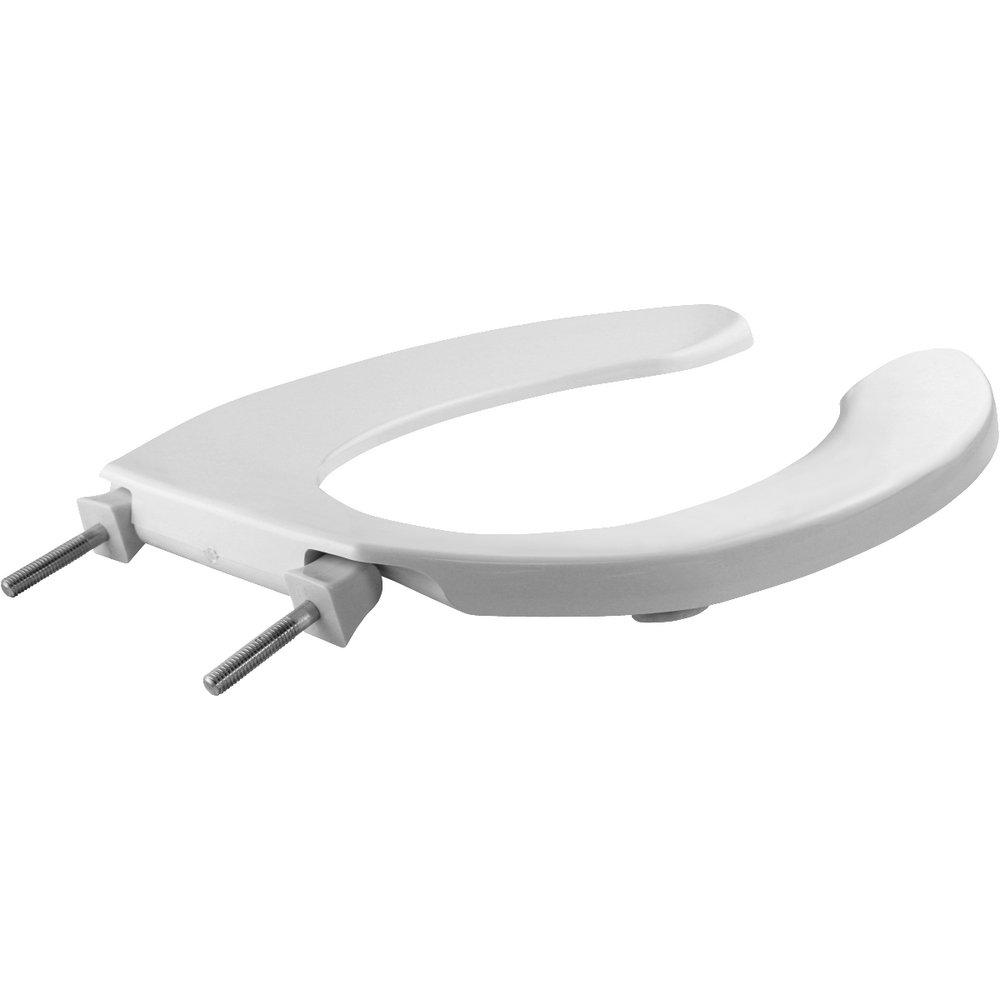 Bemis White Elongated Open Front Toilet Seat 