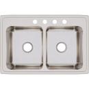 Elkay Lustrous Satin 33 x 22 in. Stainless Steel Double Bowl Drop-in Kitchen Sink in Lustrous Satin 