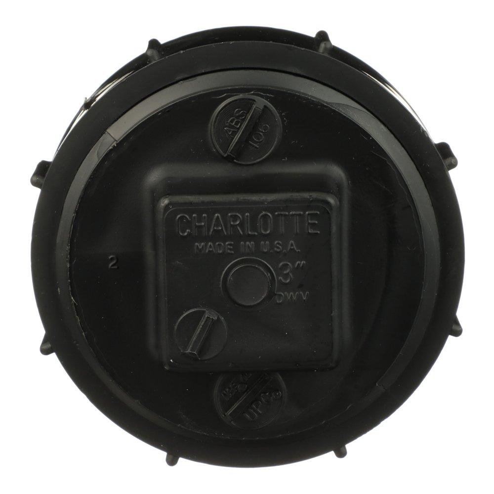 Black ABS DWV Fitting Cleanout Adapter with Plug 