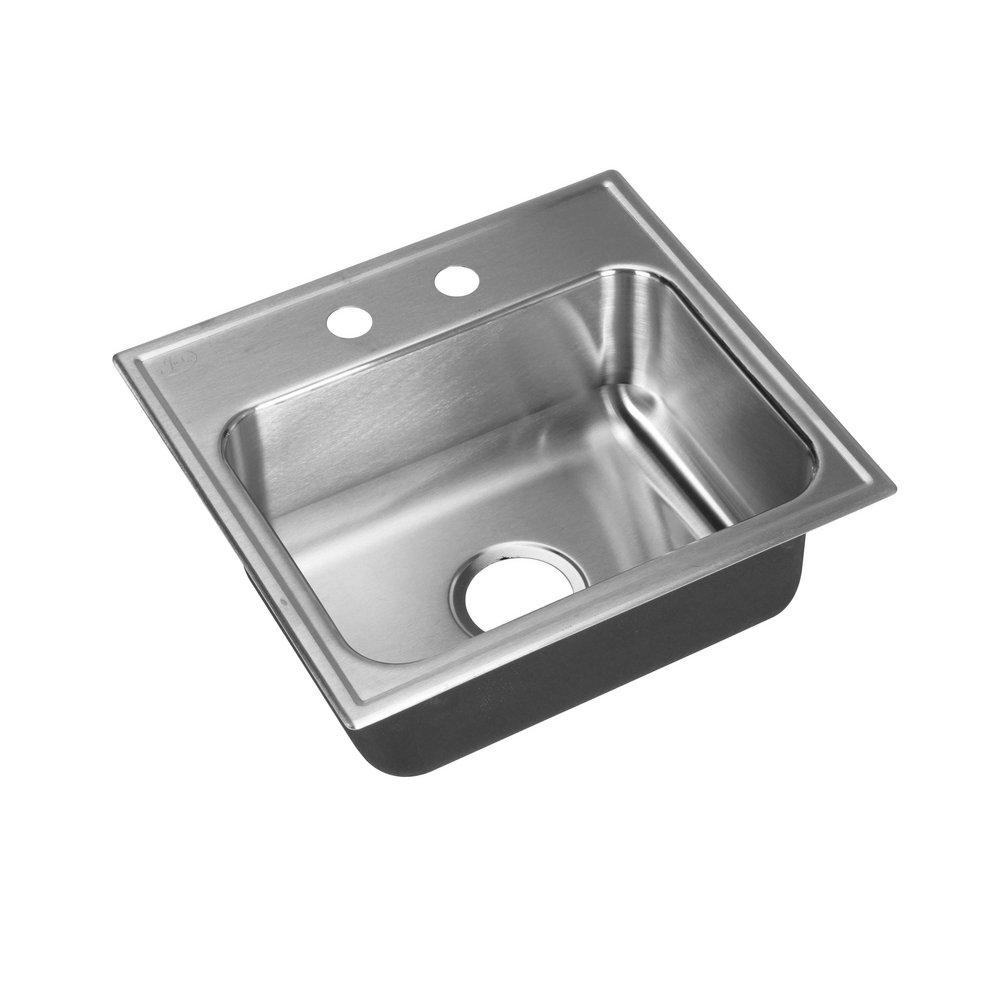 Just Manufacturing Brushed Steel 21 x 19 in. 3 Hole Drop-in Stainless Steel Bar Sink 