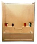 Warm Rain White 60 x 32-1/2 in. Tub & Shower Unit 