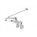 T&S Brass Chrome Plated Two Lever Handle Wall Mount Service Faucet 