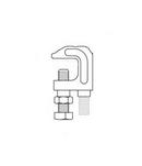 8 x 3/4 in. Plain Hardened Steel and Malleable Iron Beam Clamp