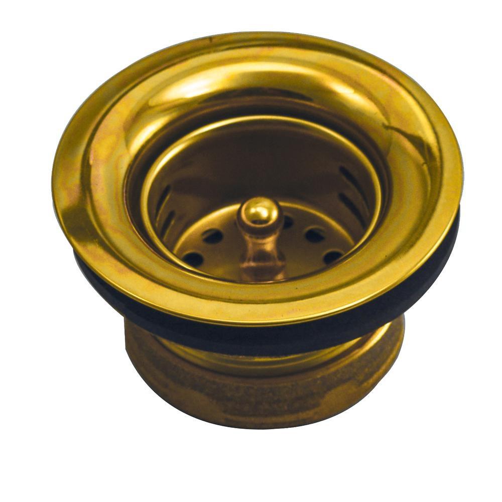 Jones Stephens Polished Brass 1-1/2 in. Basket Strainer 