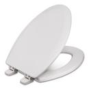 Plastic Elongated Closed Front Toilet Seat in White