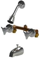 Union Brass Polished Chrome Two Handle Bathtub & Shower Faucet 