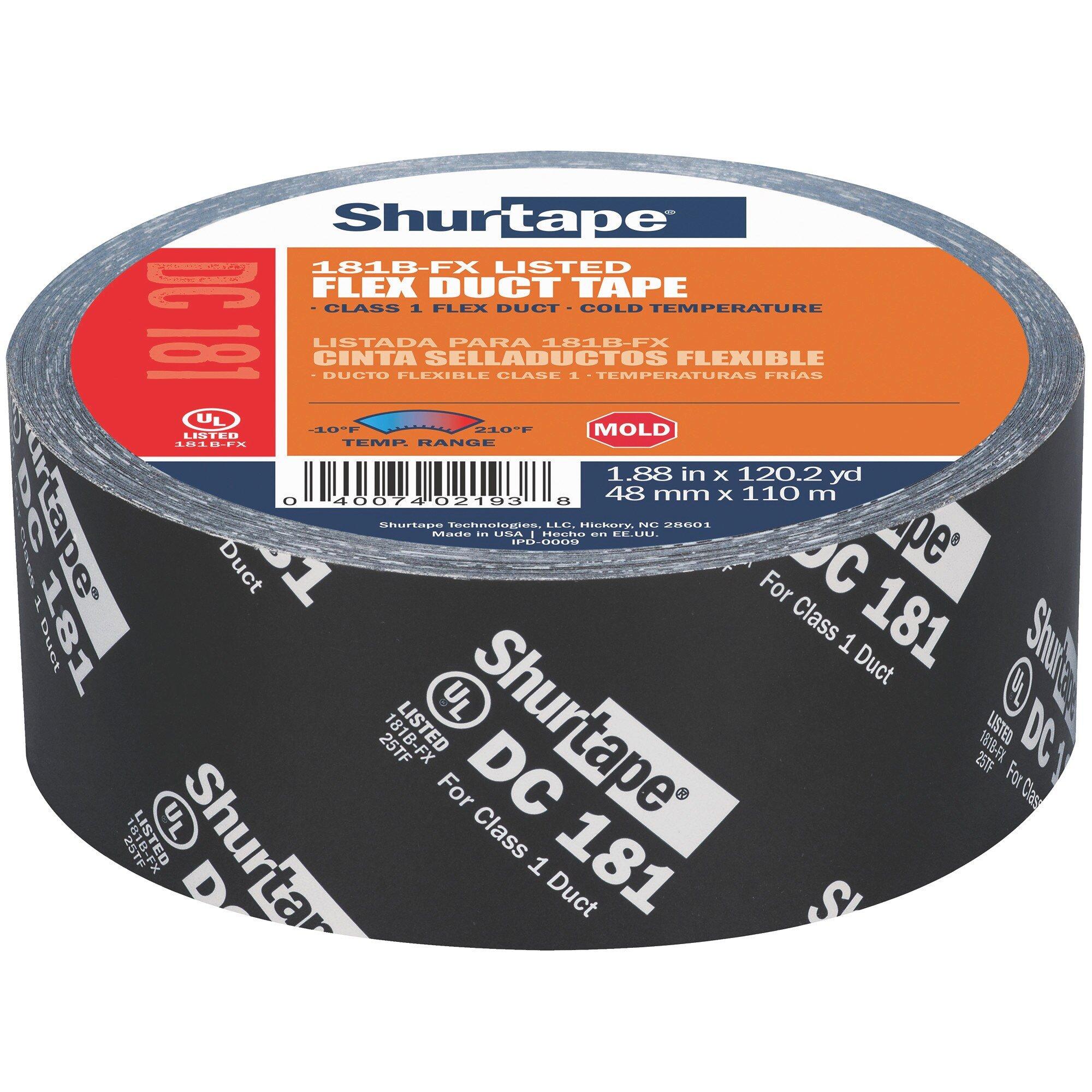 Shurtape Black 2 in. x 120 yd. UL 181B-FX Listed Printed Film Tape 