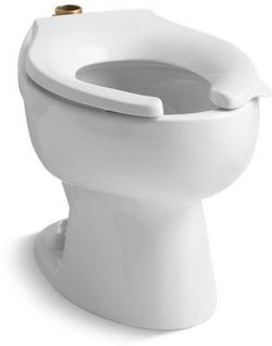 Elongated Toilet Bowl in White