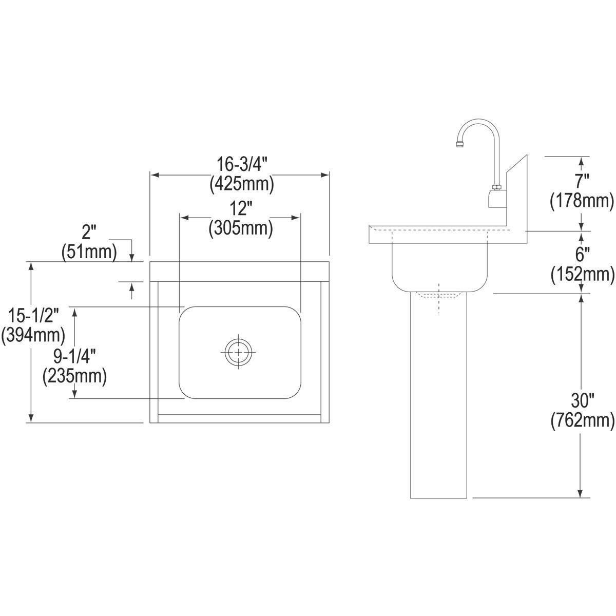 Halsey Taylor Stainless Steel 8.0 gph. ADA Water Cooler 