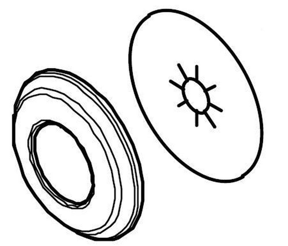 Pfister Polished Brass 1-1/2 in. Shower Handle Flange and Washer 