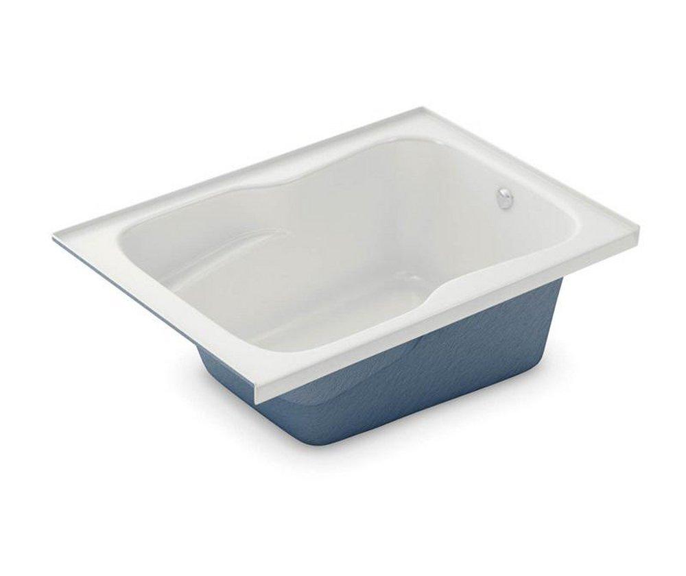 Aker by MAAX White 60 x 32 in. Drop-In Bathtub with Left Drain 