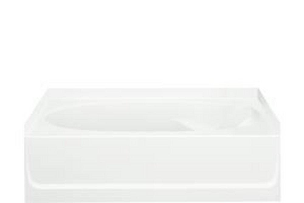 Sterling White 60 x 37-1/2 in. Soaker Alcove Bathtub with Right Drain 