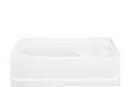 Sterling White 60 x 37-1/2 in. Soaker Alcove Bathtub with Right Drain 