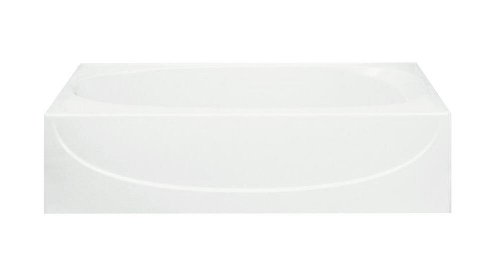 Sterling White 60 x 30 in. Soaker Alcove Bathtub 
