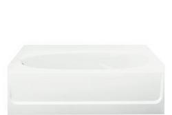 60 x 42 in. Soaker Alcove Bathtub with Left Drain in White