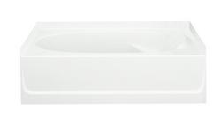 60 x 36 in. Soaker Alcove Bathtub with Left Drain in White