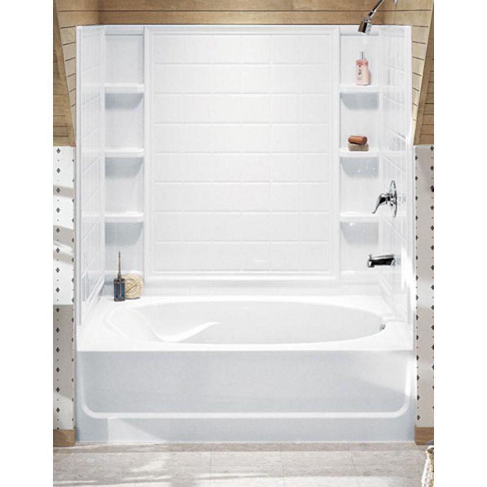 Sterling White 60 x 43-1/2 x 54-1/4 in. Tub & Shower Wall 