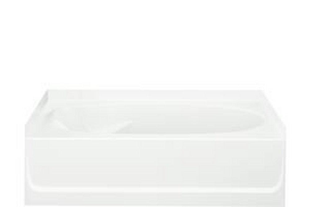 Sterling White 60 x 37-1/2 in. Soaker Alcove Bathtub with Right Drain 