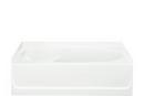 Sterling White 60 x 37-1/2 in. Soaker Alcove Bathtub with Right Drain 