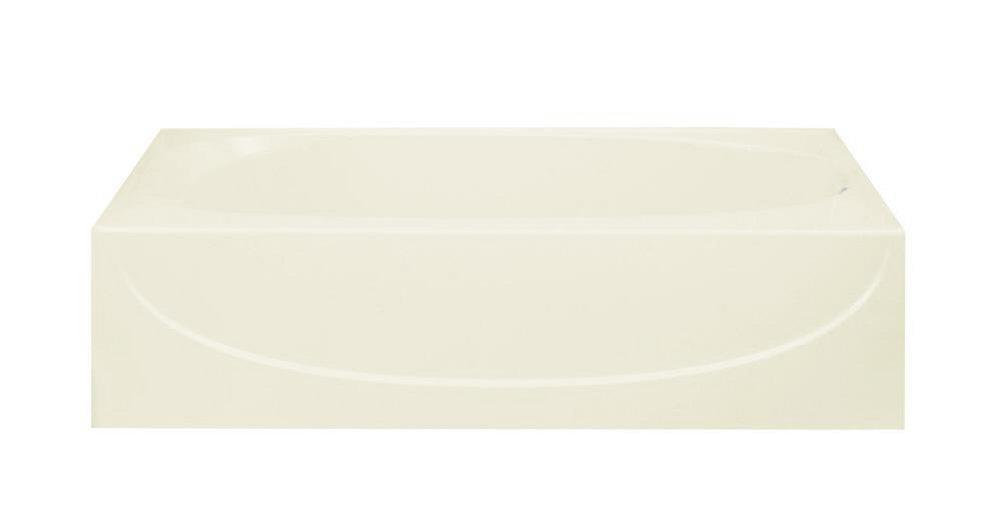 Sterling Biscuit 60 x 30 in. 3-Wall Alcove Bathtub with Right-Hand Drain 