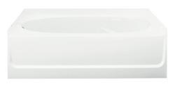 60 x 42 in. Soaker Alcove Bathtub with Left Drain in White