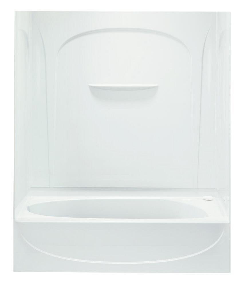 Sterling White 60 x 73-1/2 in. Tub & Shower Wall 